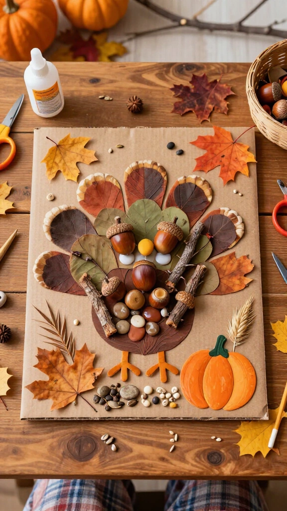 Acorn collage art