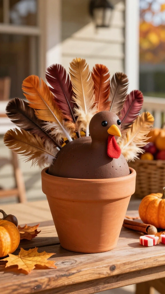 Terra cotta pot turkey