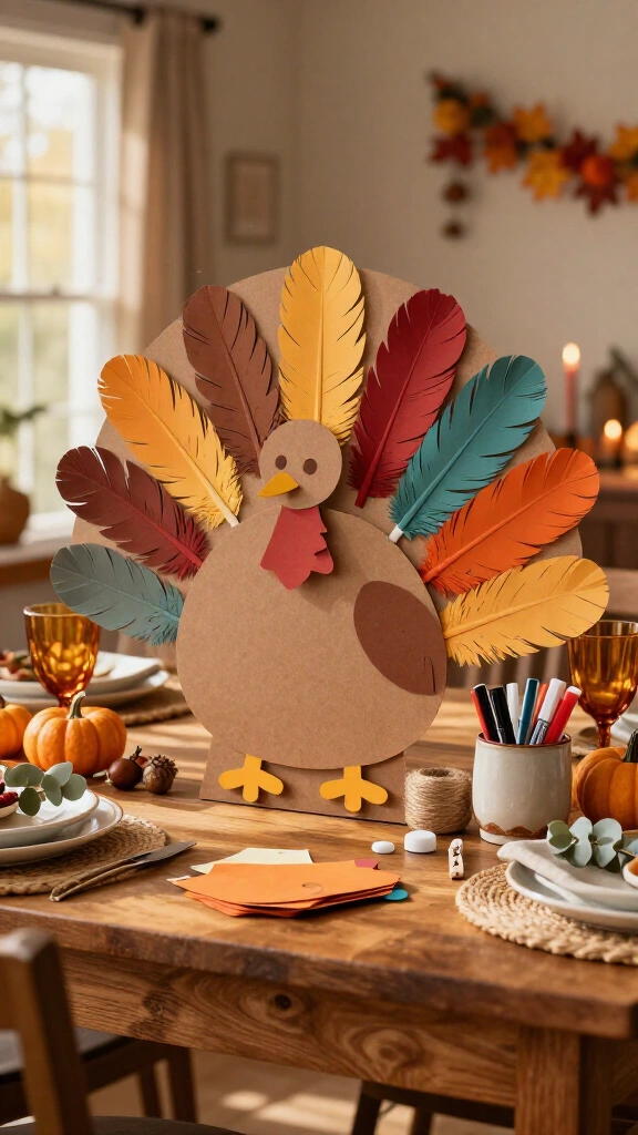 Gratitude feather turkey board