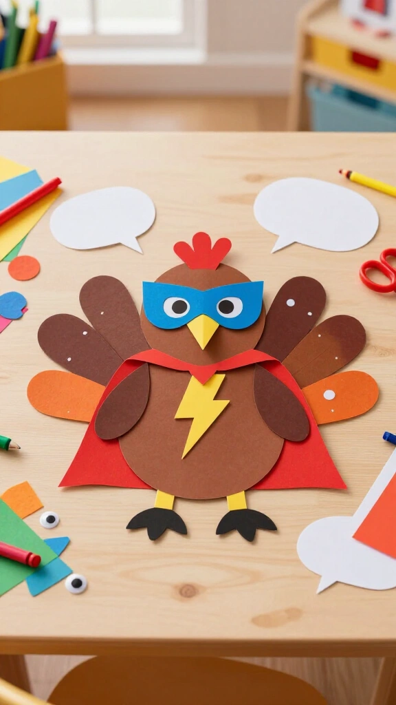 Superhero turkey disguise