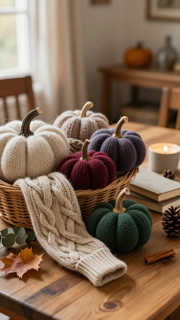 Sweater sleeve pumpkins