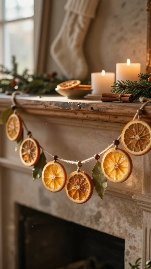 Dried orange garland