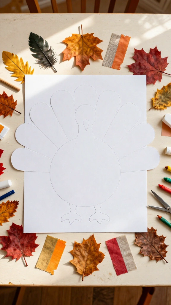 Large turkey body template