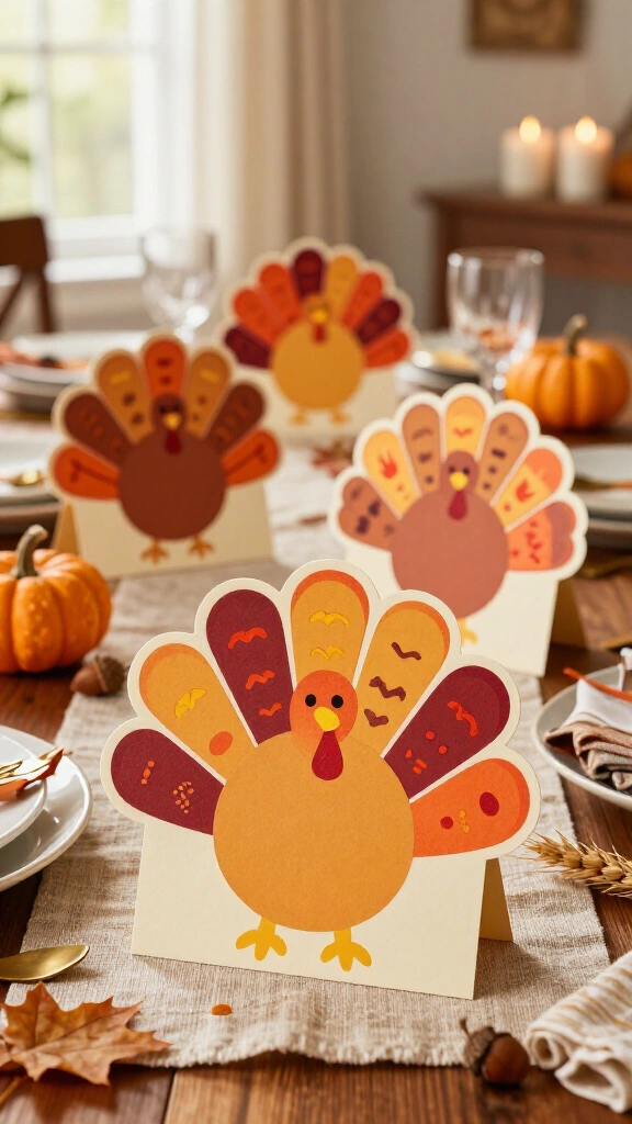 Printable turkey place card template