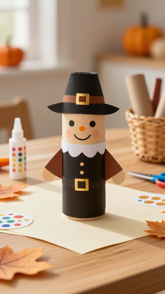 Toilet paper roll pilgrim craft