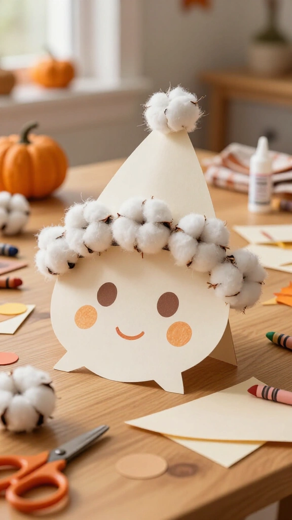 Cotton ball pilgrim bonnet