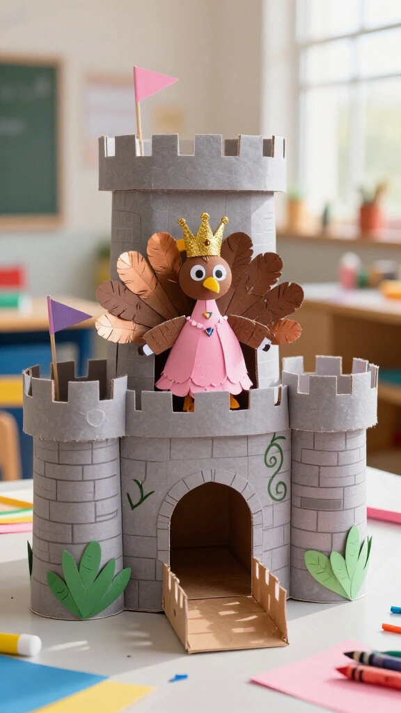 Princess turkey in a castle