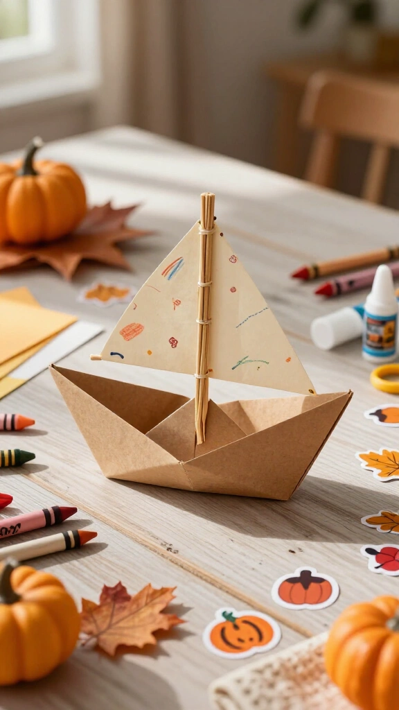 Mayflower paper boat craft