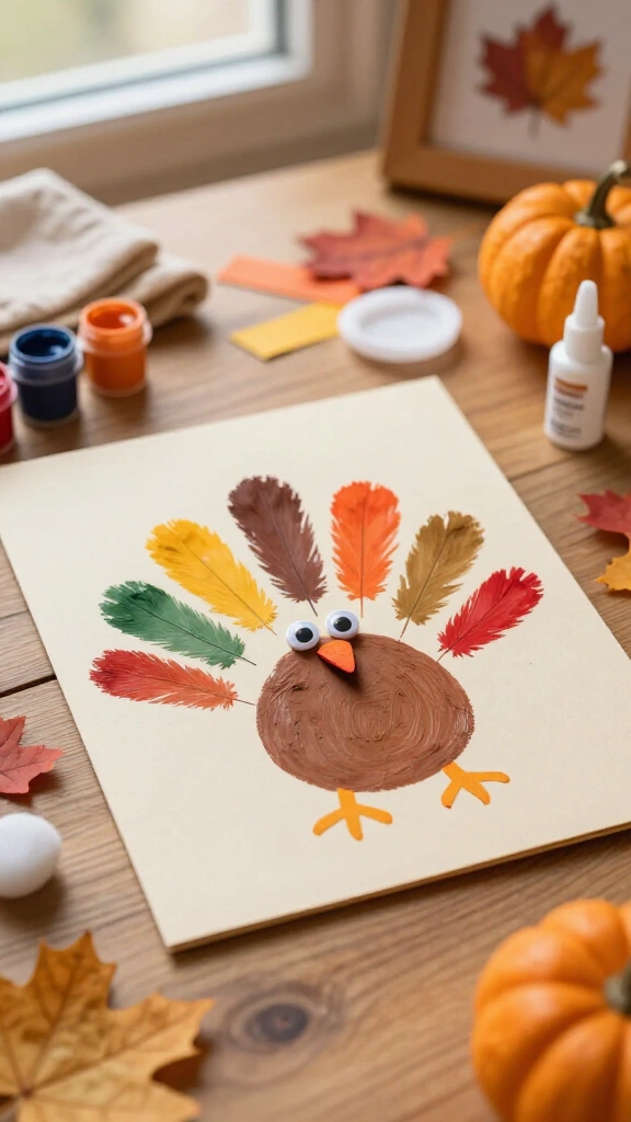 Tiny handprint turkey keepsake