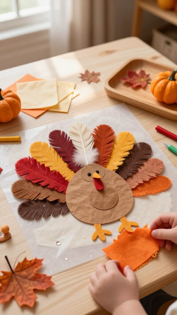 Feather free turkey collage