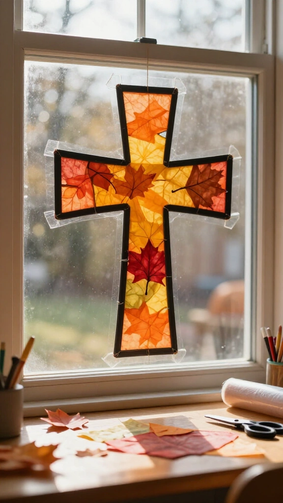 Thanksgiving cross sun catcher