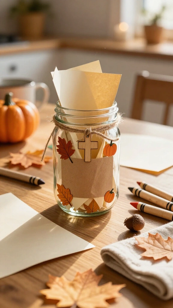 Blessings jar Thanksgiving craft