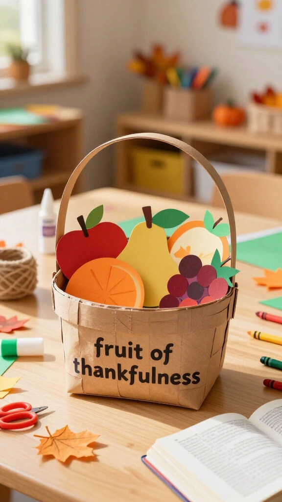 "Fruit of thankfulness" basket craft