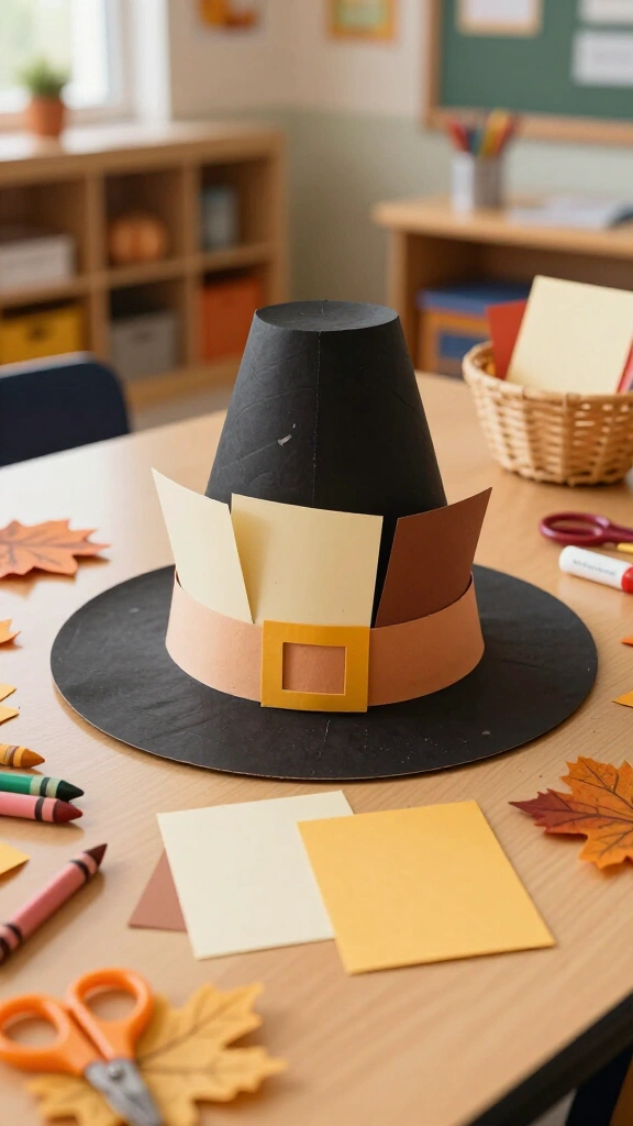 Thankful pilgrim hat with prayer cards