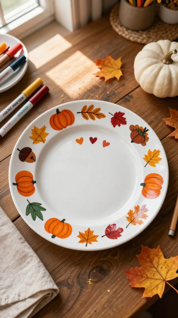 "I am thankful for" gratitude plate