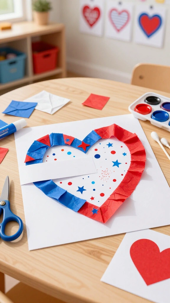 Patriotic heart craft