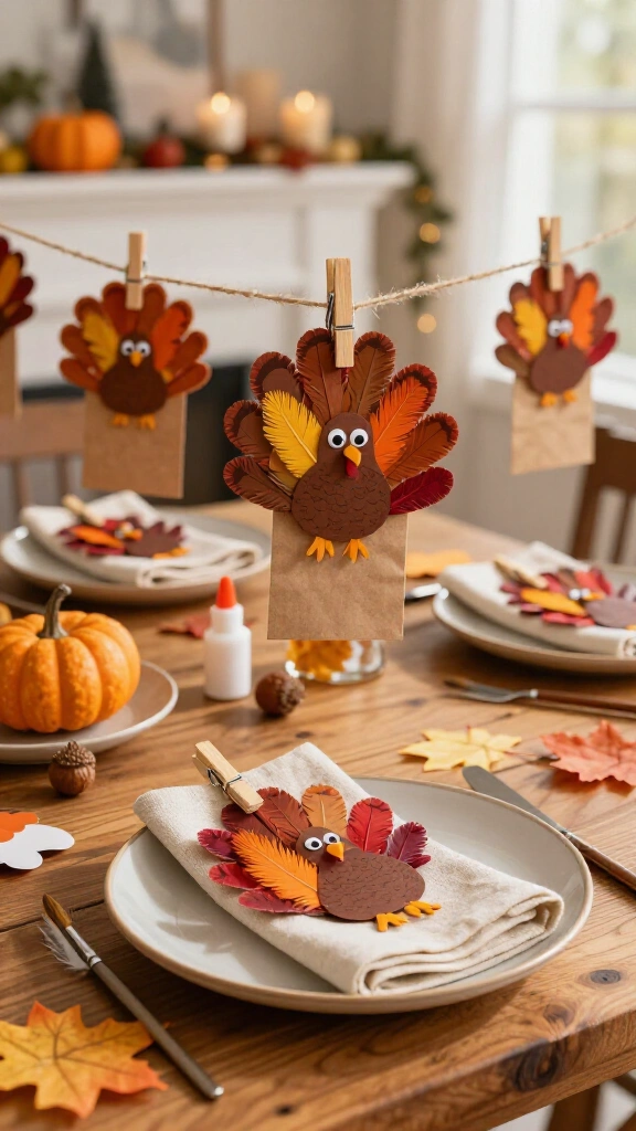 Clothespin turkey craft