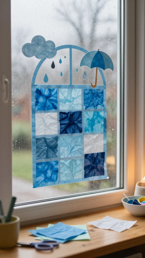 Rainy November window art