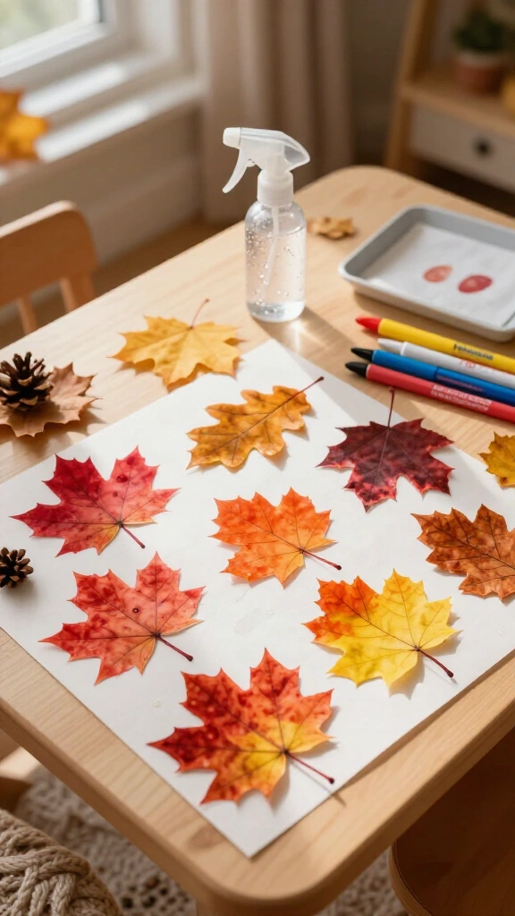 Coffee filter fall leaves
