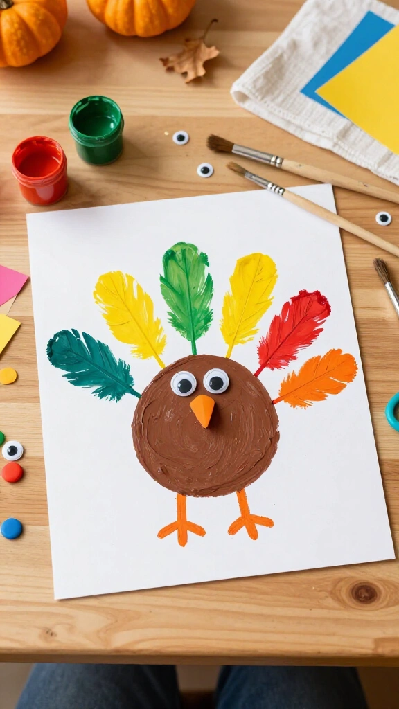 Classic painted hand print turkey