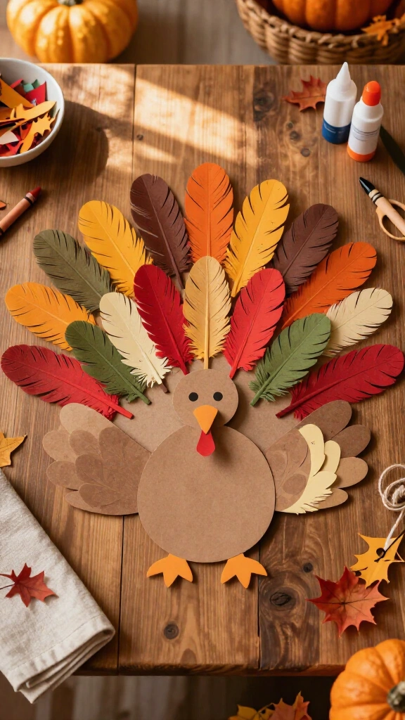 Hand print turkey family tree