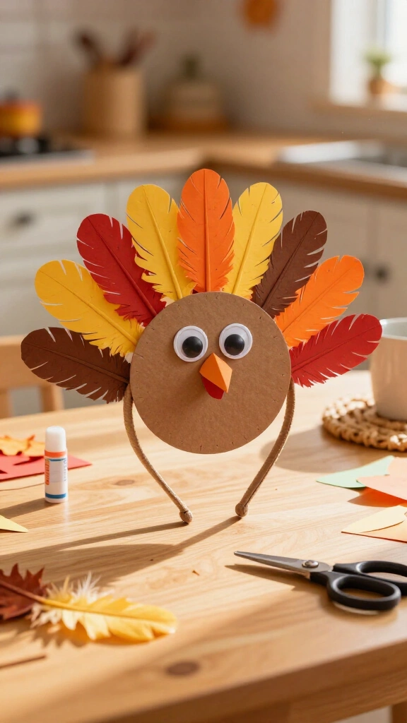 Classic paper turkey headband