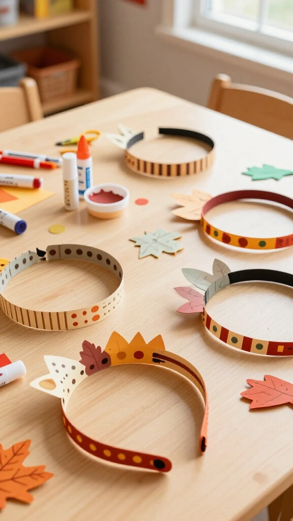 Fall pattern headband with Native art in mind
