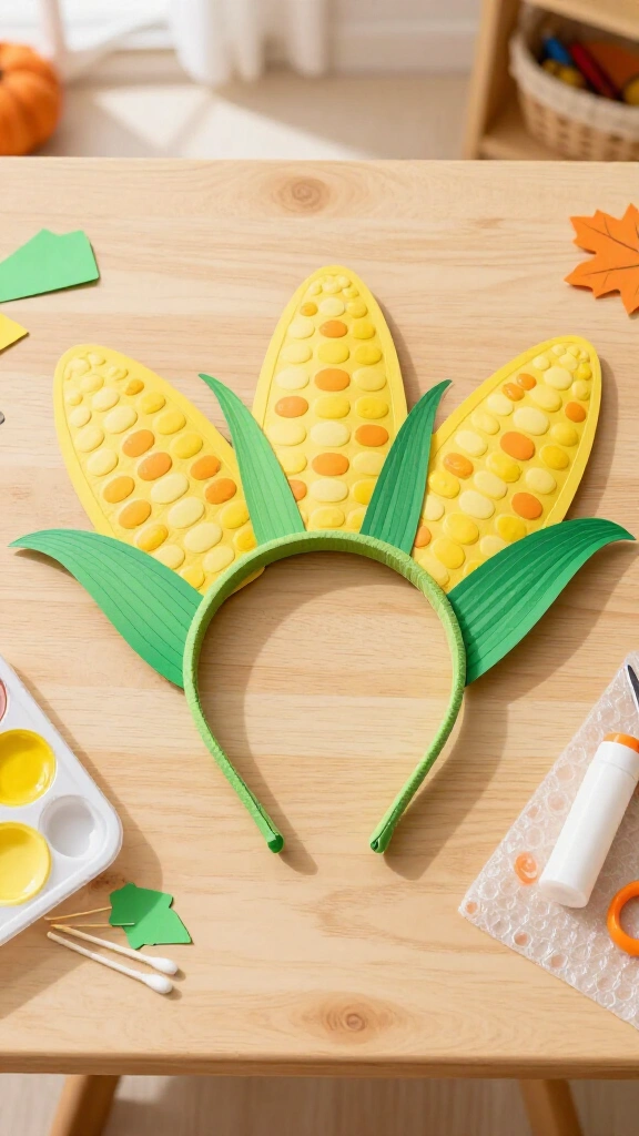 Corn cob headband craft