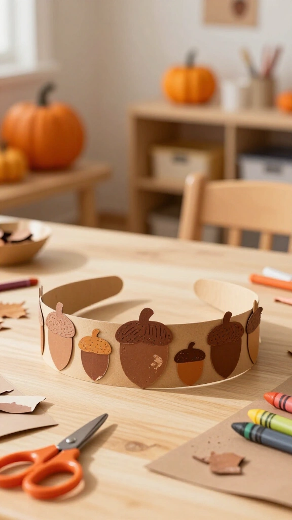 Acorn headband craft