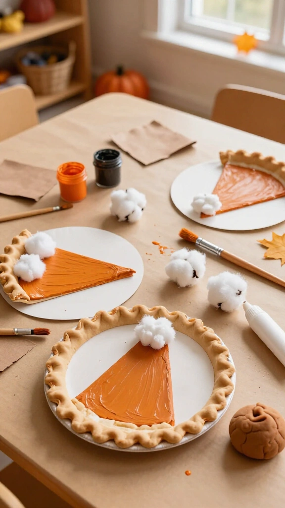 Pumpkin pie paper craft