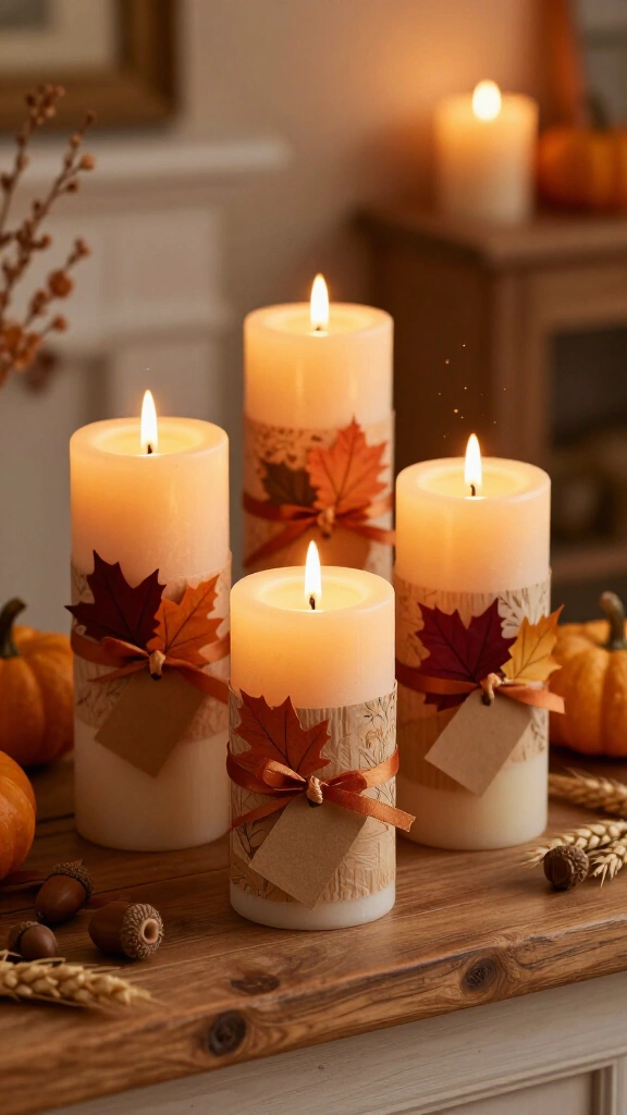 Paper candle wraps for flameless candles