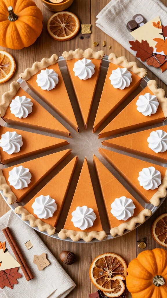 Paper pumpkin pie slice boxes