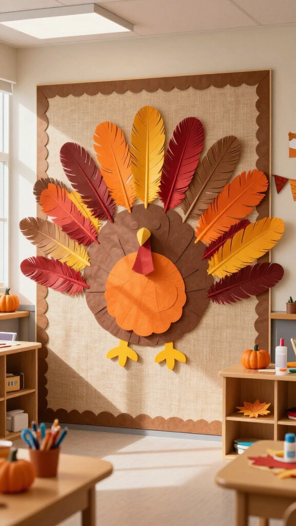 Thankful turkey bulletin board