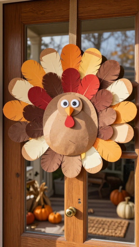 Thankful turkey wreath