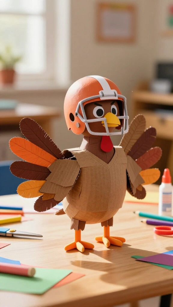 Tiny linebacker turkey