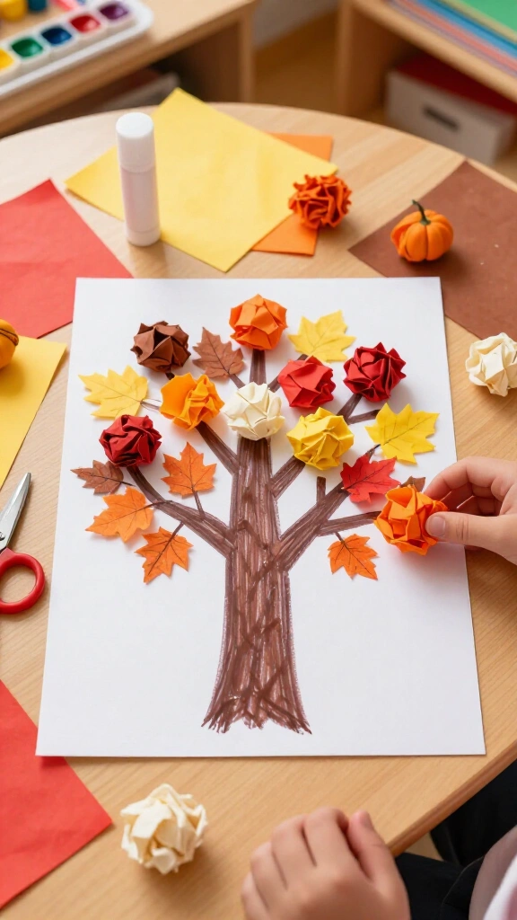 Tissue paper fall tree