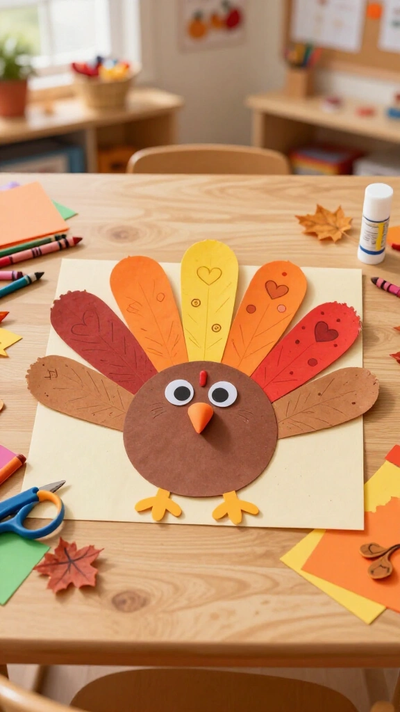Thankful handprint turkey