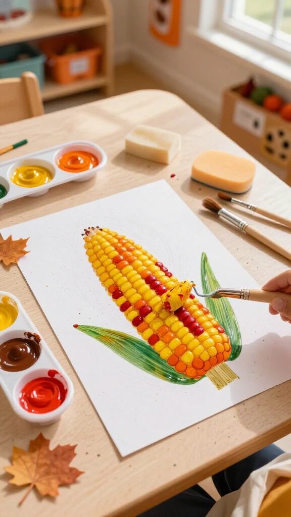 Corn cob painting
