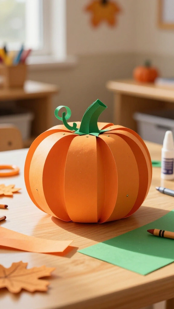 Thankful pumpkin paper strips