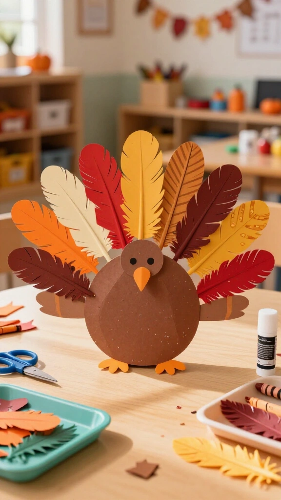 Turkey feather name craft