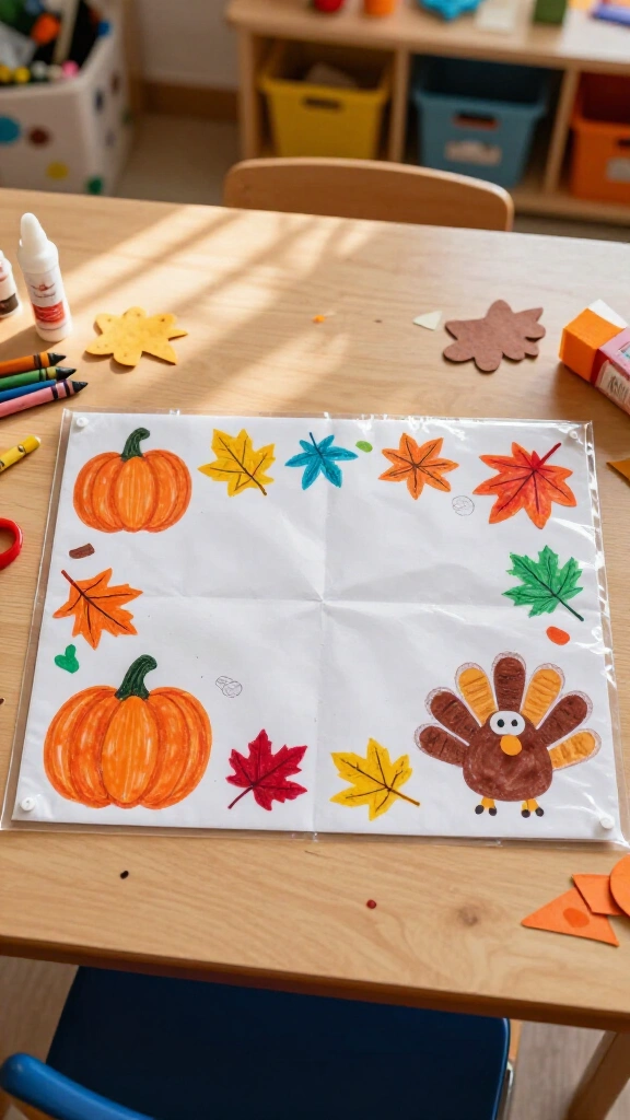 Thanksgiving placemat craft