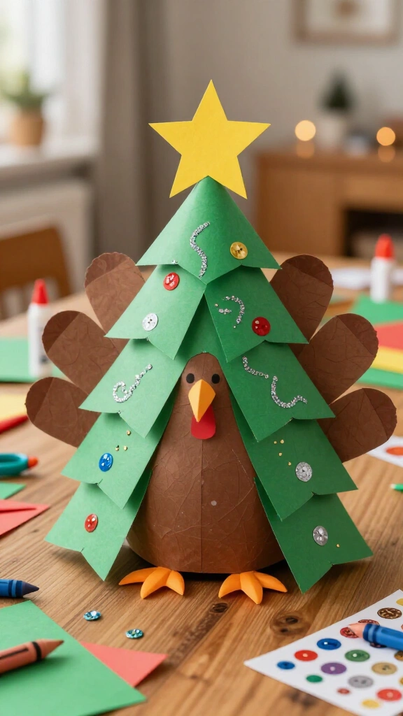 Hide the turkey as a Christmas tree