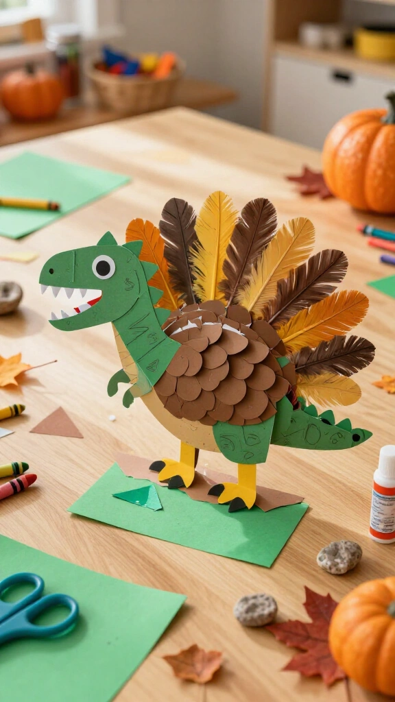 Hide the turkey as a dinosaur