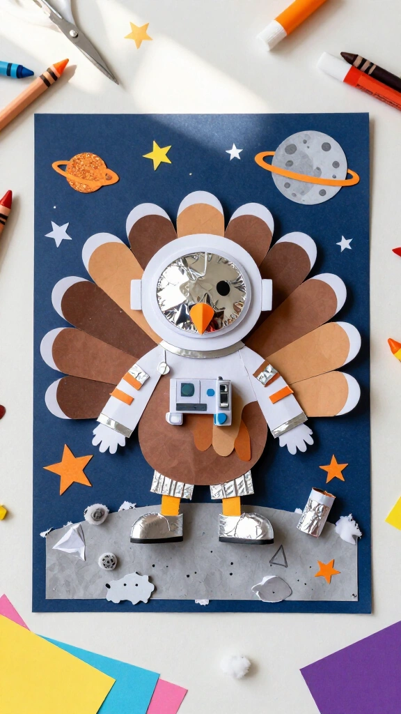 Hide the turkey as an astronaut