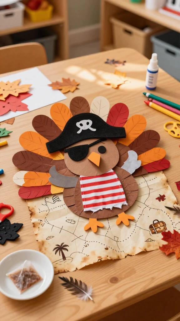 Pirate turkey in hiding