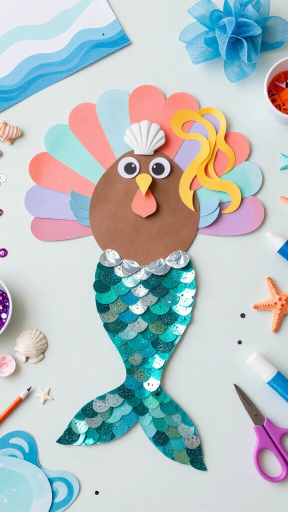 Mermaid turkey disguise