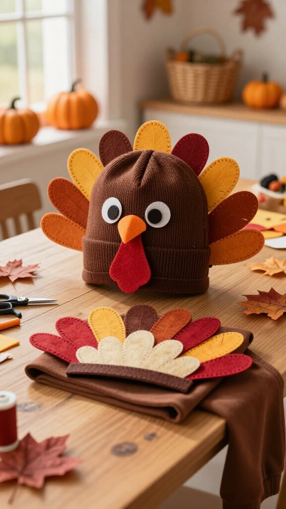 Turkey hat and tail set