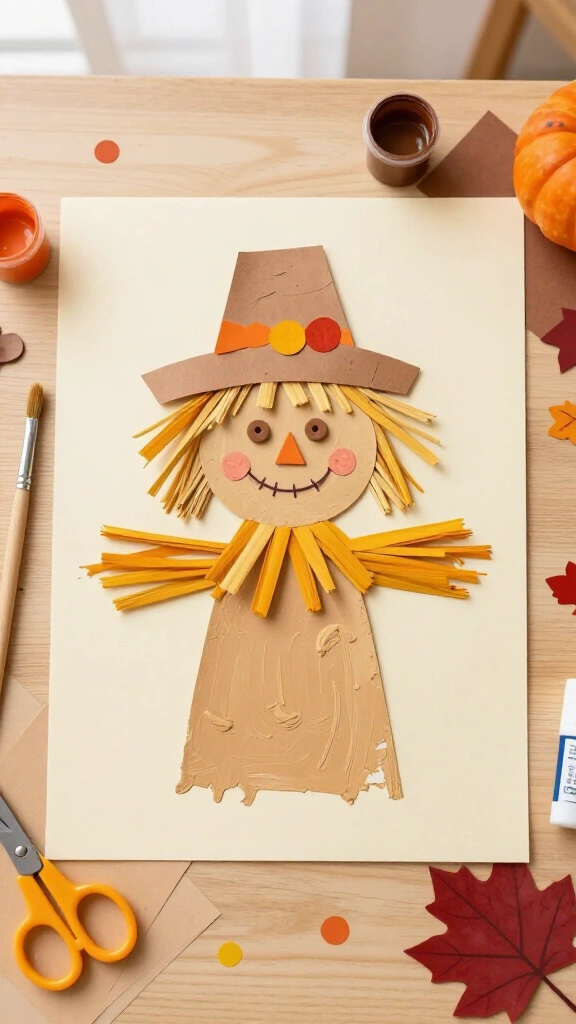 Handprint scarecrow face