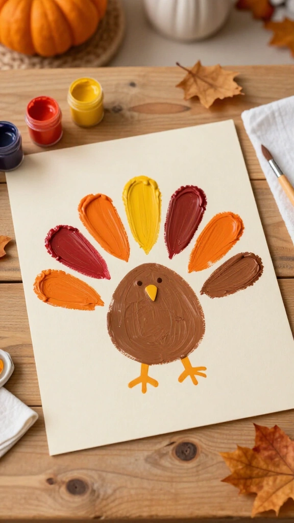 Baby handprint turkey keepsake
