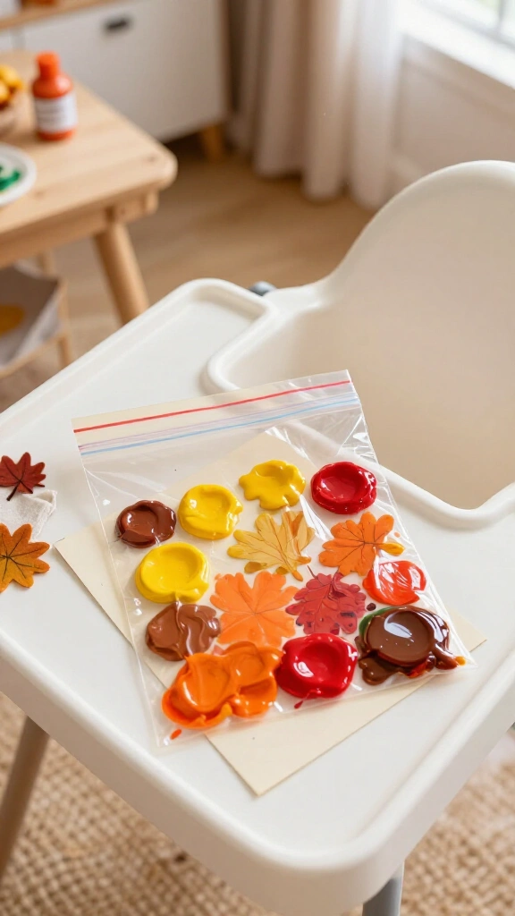 Mess-free fall color painting bag